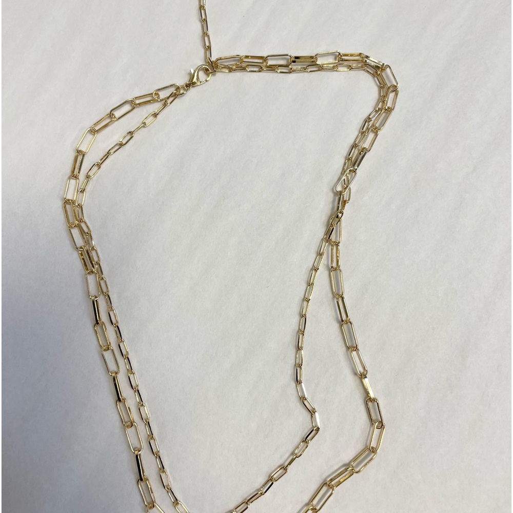 Anita K Double Paperclip Necklace Gold - Picture 2 of 2